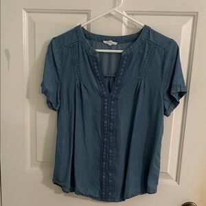 Blu Pepper Chambray Blouse